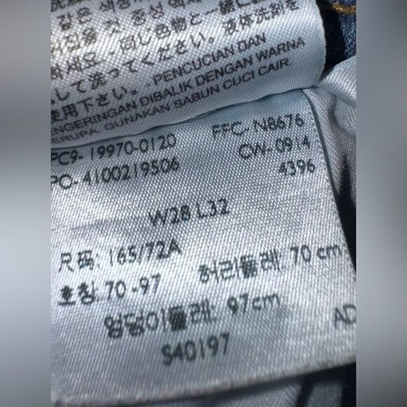 Women’s Levi's High Rise Skinny Slim Stretch Blue Jeans W28 L32 US Size - Picture 7 of 8